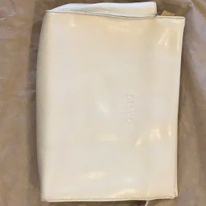 Desmo beige clutch. 10 x 7 inches. Made in Italy. Like new.